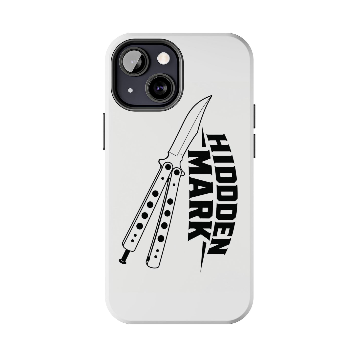 Hidden Mark Butterfly Knife Phone Case