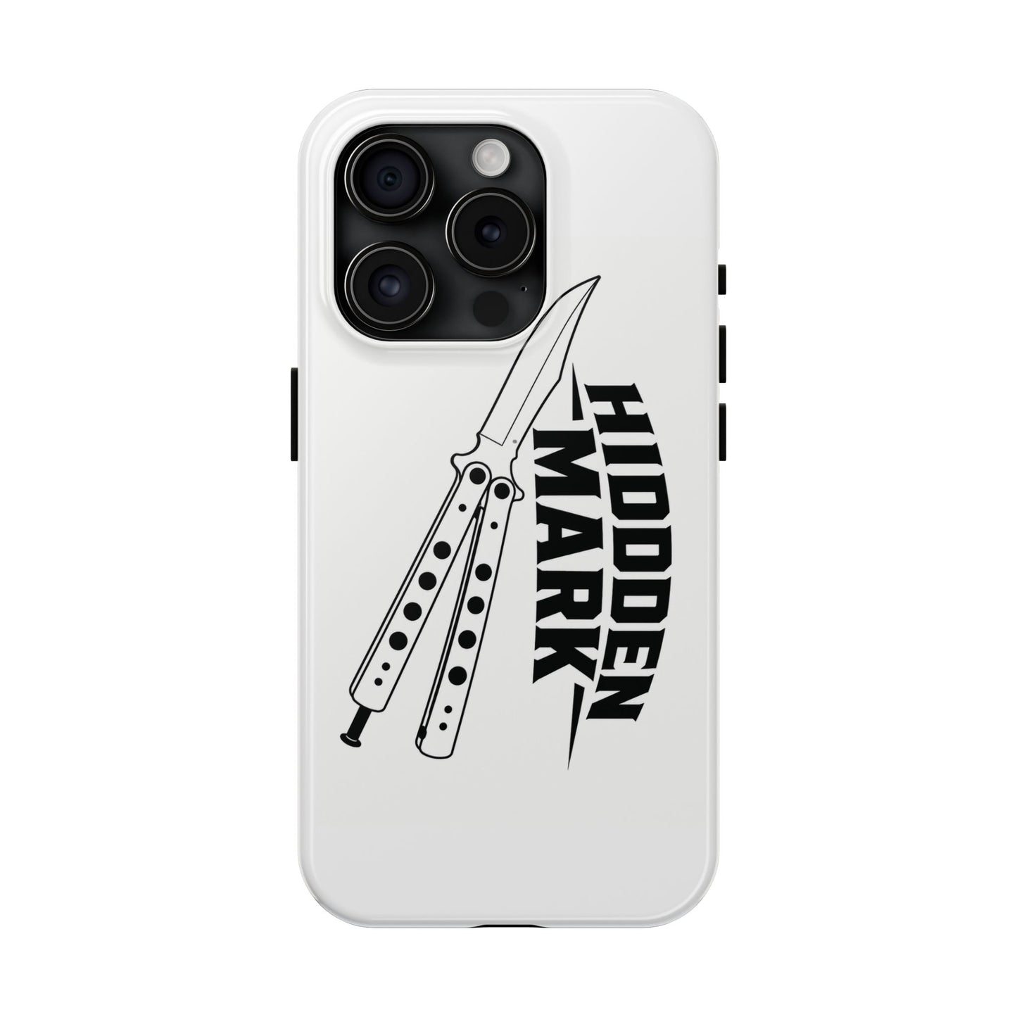 Hidden Mark Butterfly Knife Phone Case