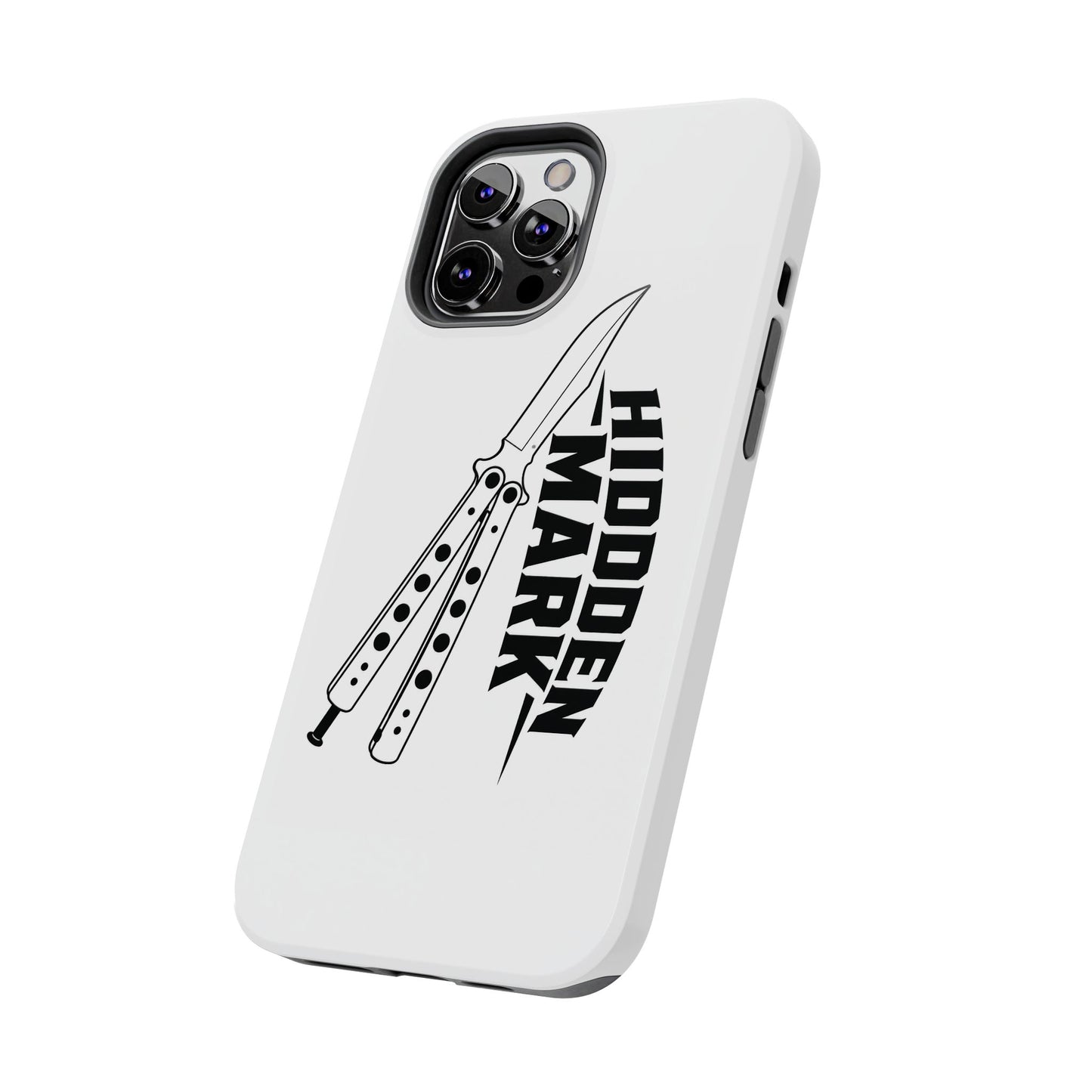 Hidden Mark Butterfly Knife Phone Case