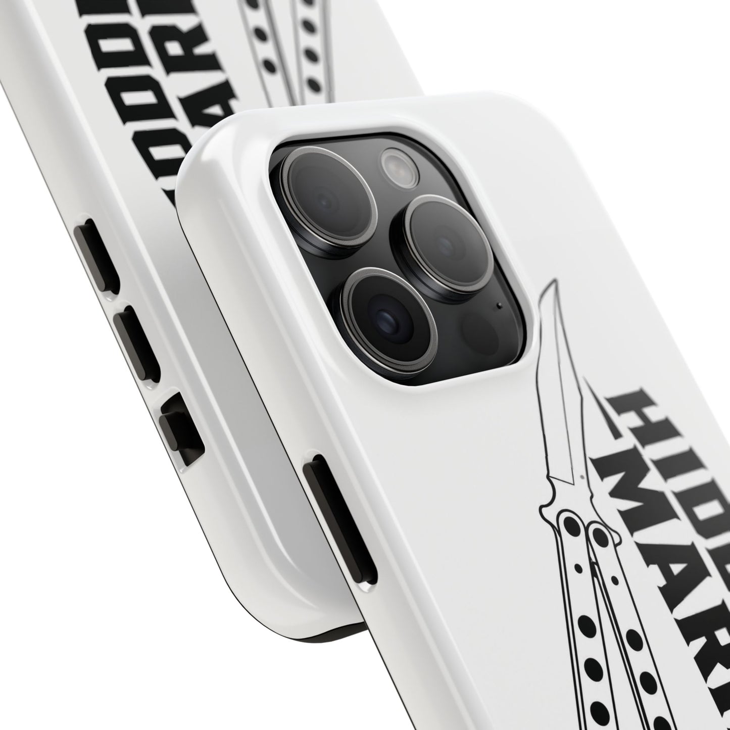 Hidden Mark Butterfly Knife Phone Case