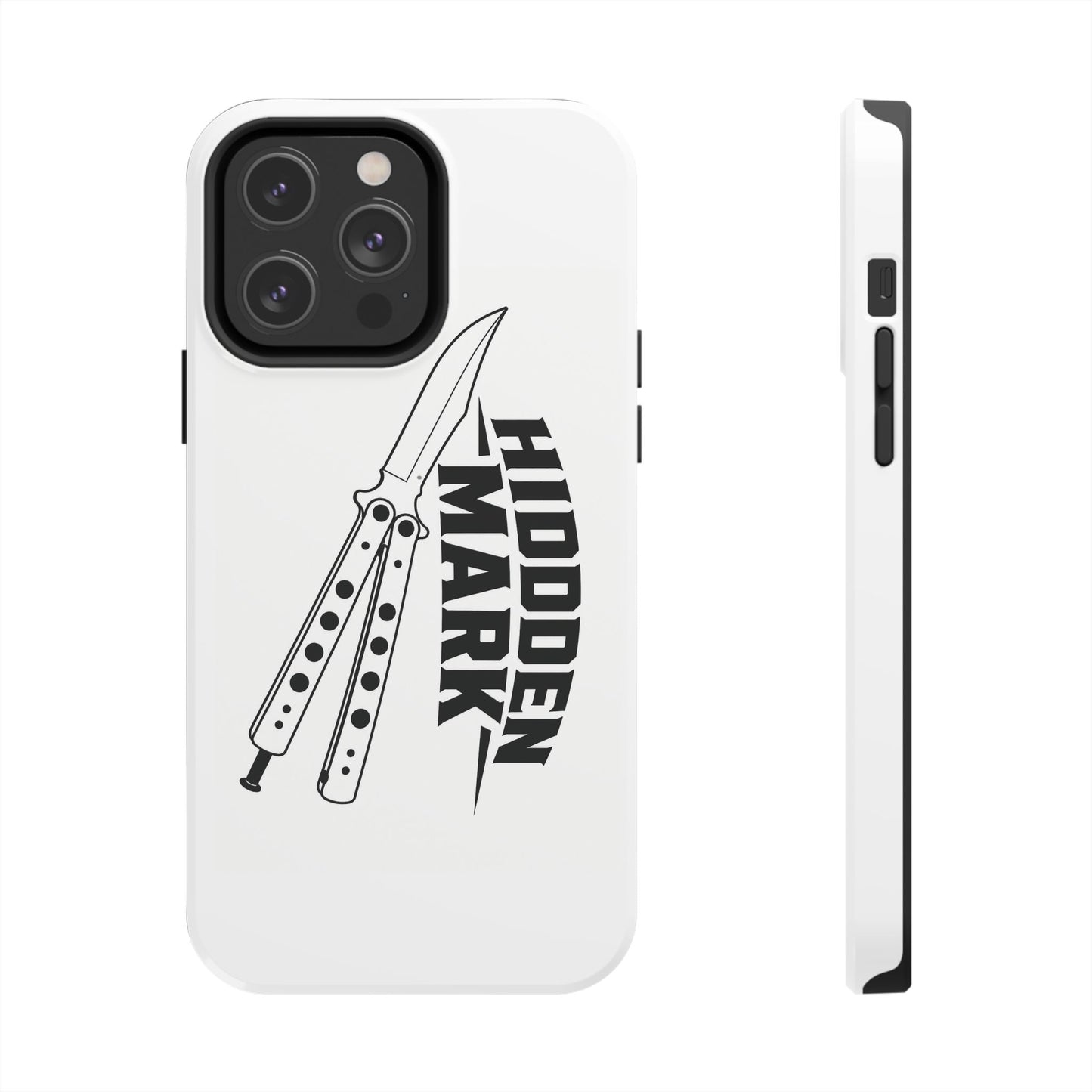 Hidden Mark Butterfly Knife Phone Case