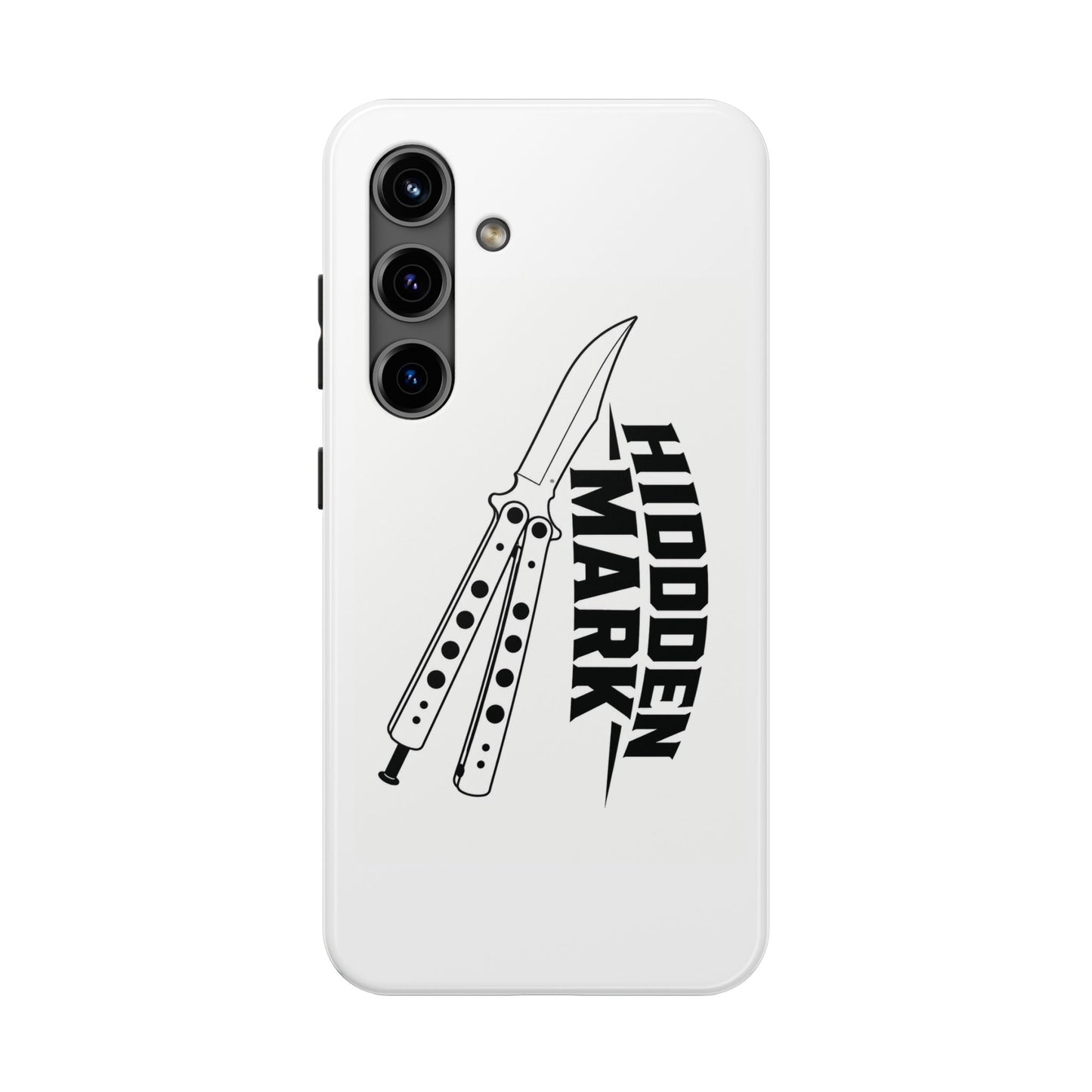 Hidden Mark Butterfly Knife Phone Case