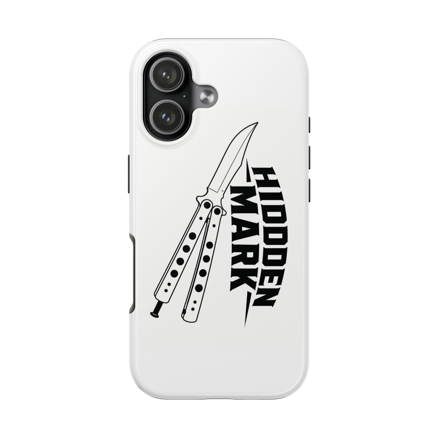 Hidden Mark Butterfly Knife Phone Case