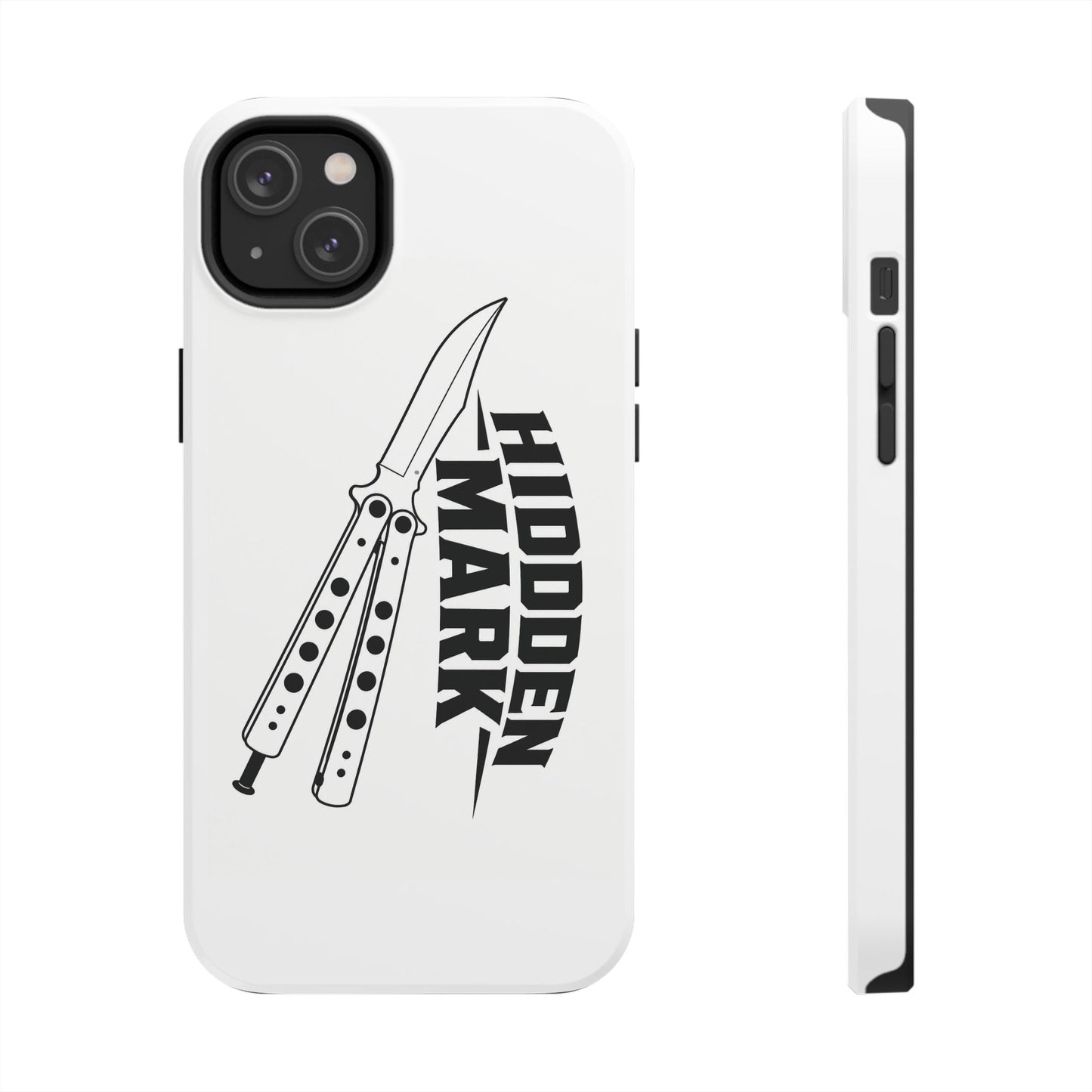 Hidden Mark Butterfly Knife Phone Case