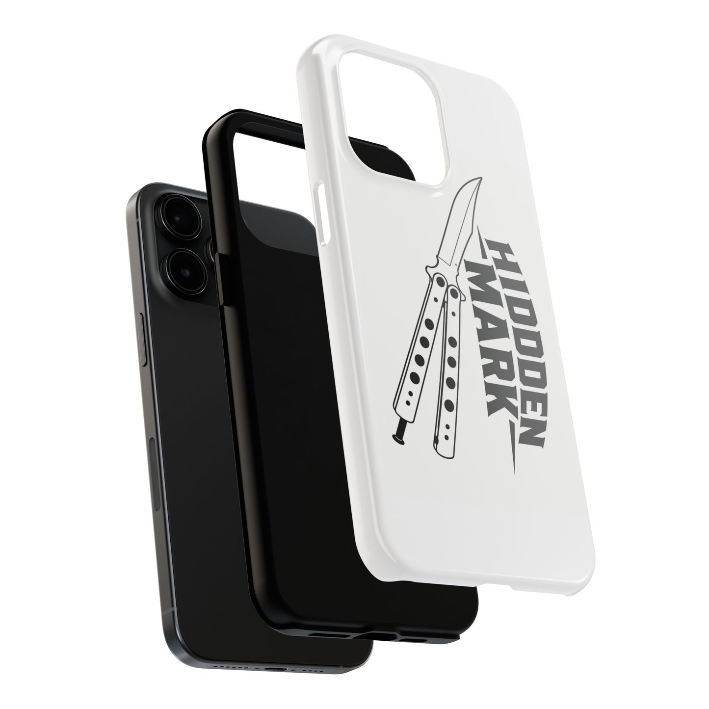 Hidden Mark Butterfly Knife Phone Case