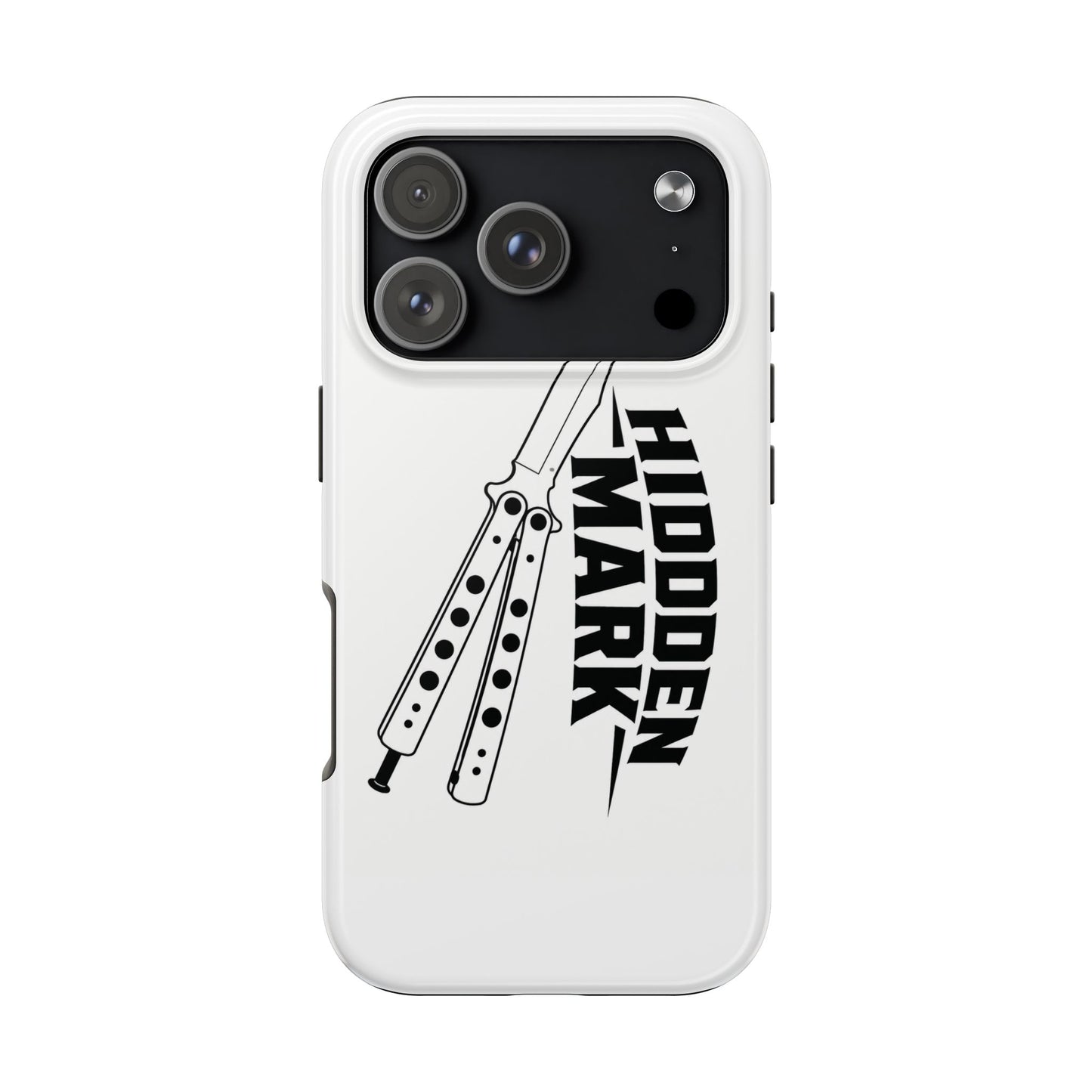 Hidden Mark Butterfly Knife Phone Case