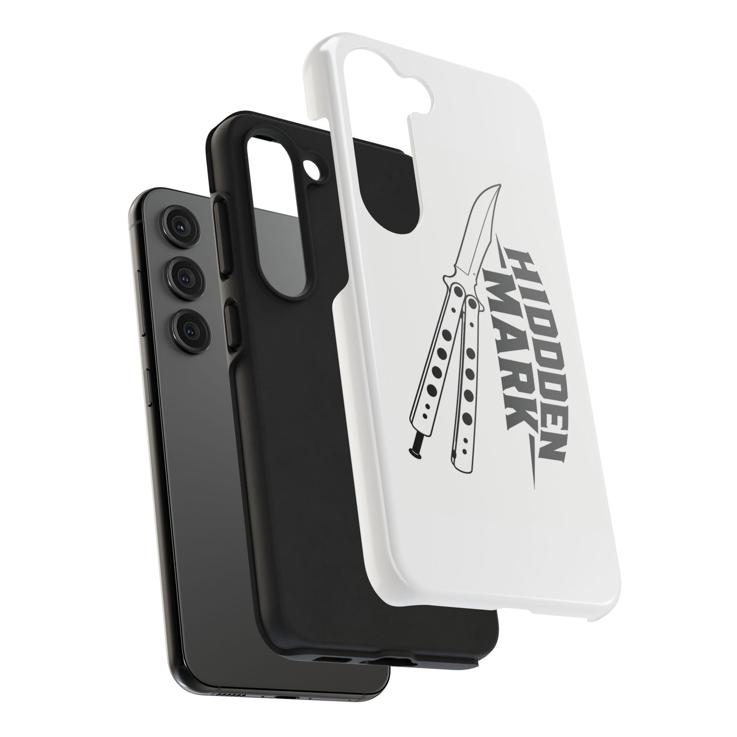 Hidden Mark Butterfly Knife Phone Case
