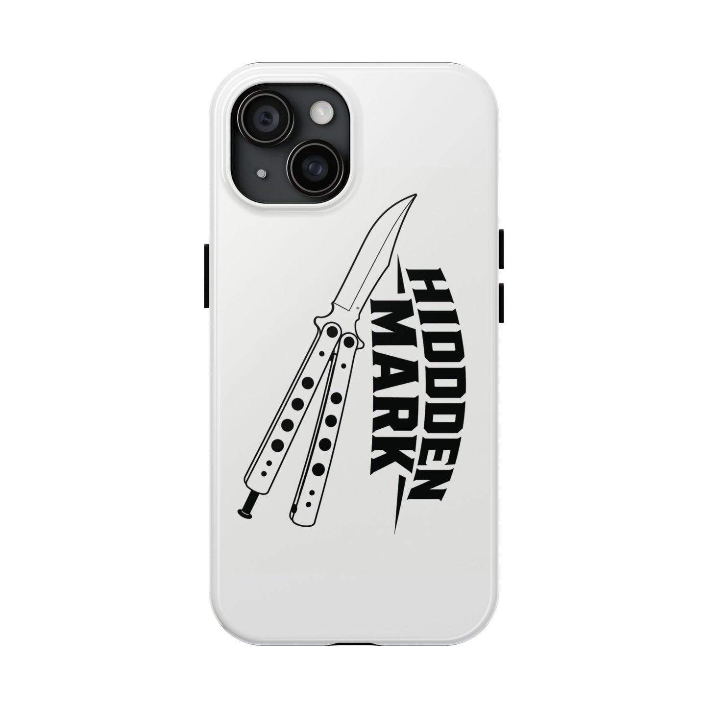 Hidden Mark Butterfly Knife Phone Case
