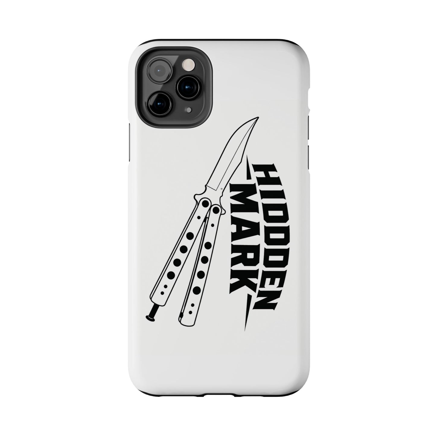 Hidden Mark Butterfly Knife Phone Case