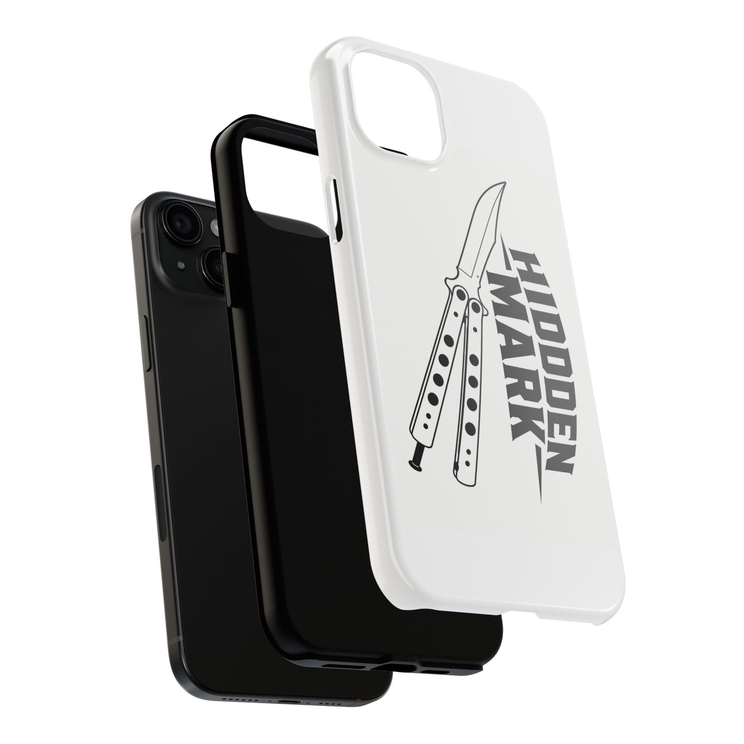 Hidden Mark Butterfly Knife Phone Case