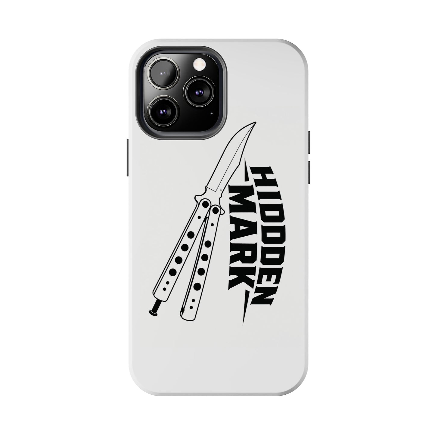 Hidden Mark Butterfly Knife Phone Case