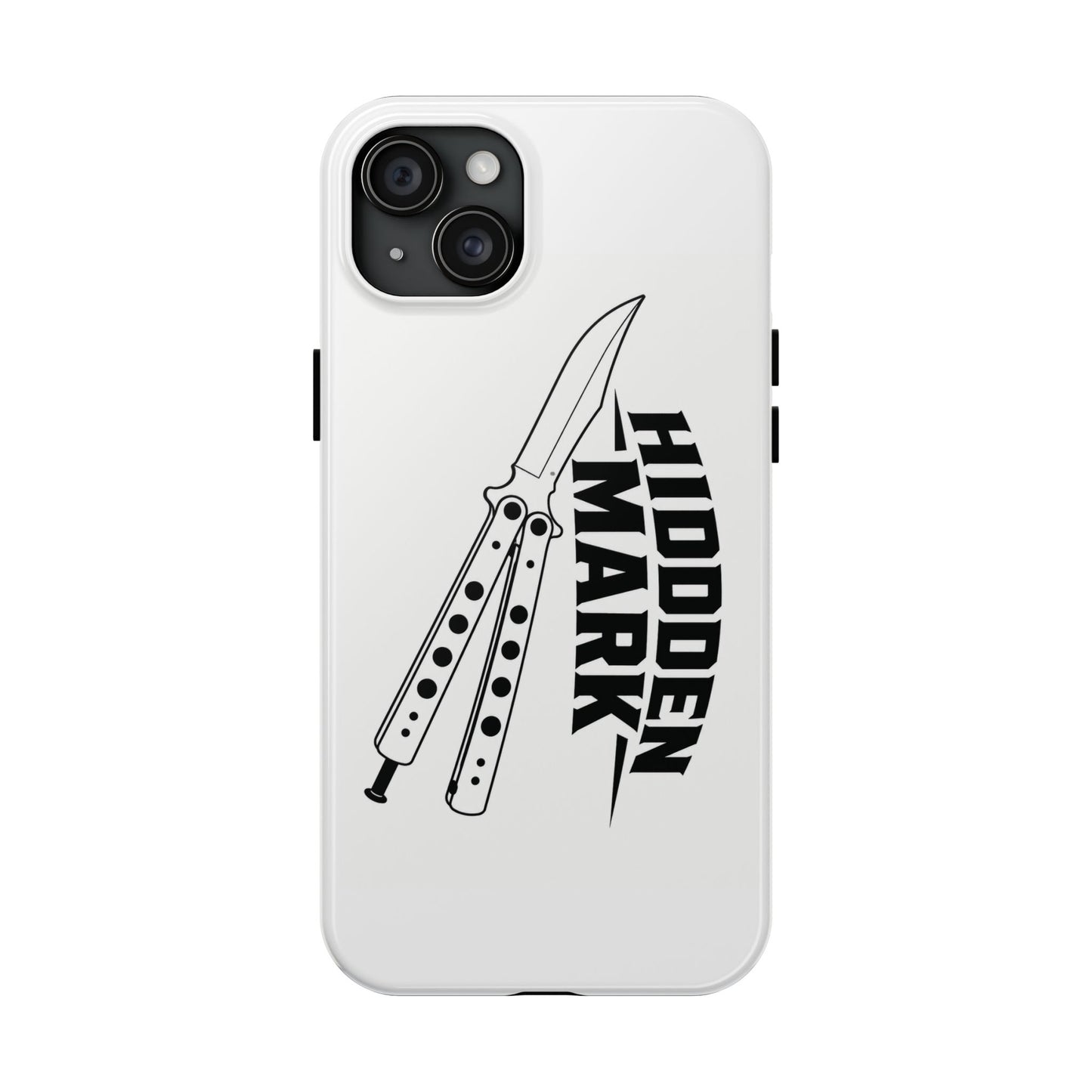 Hidden Mark Butterfly Knife Phone Case