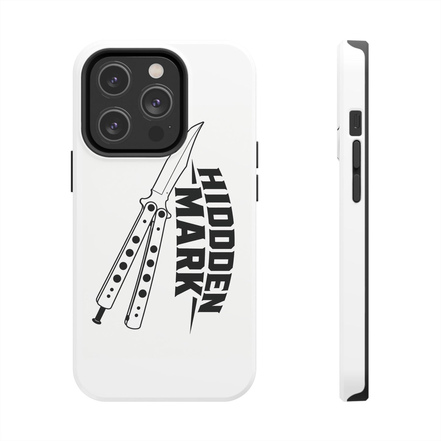 Hidden Mark Butterfly Knife Phone Case