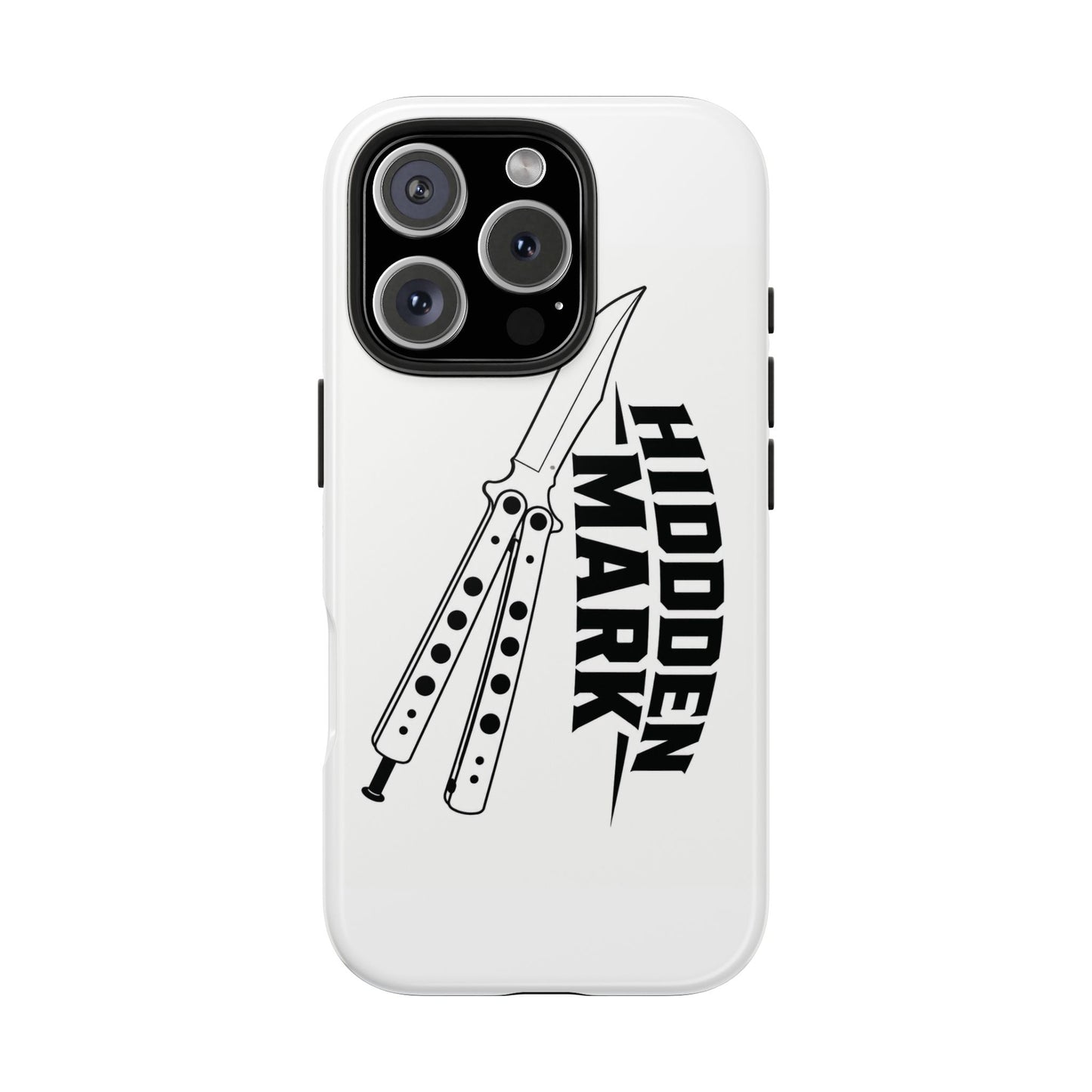 Hidden Mark Butterfly Knife Phone Case