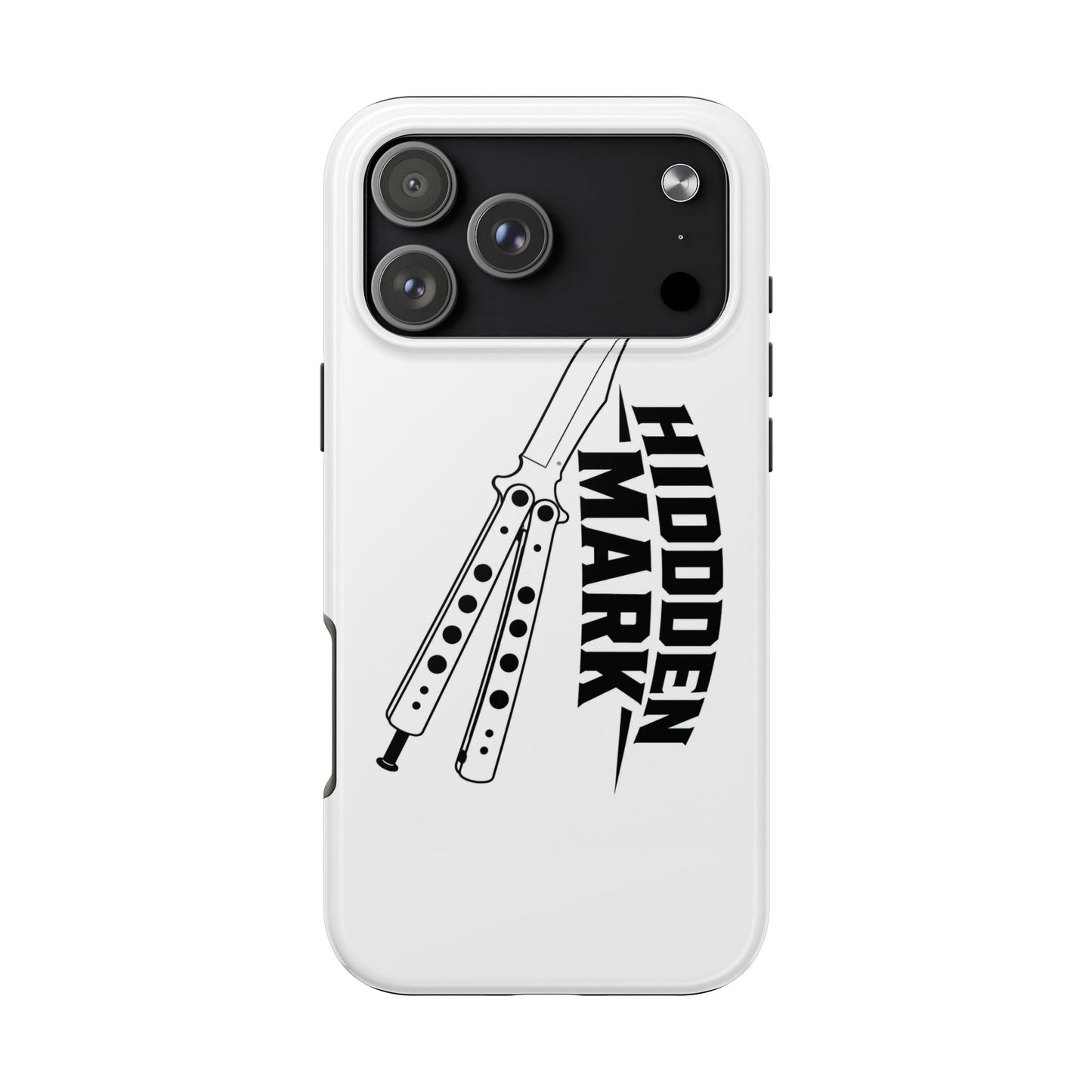 Hidden Mark Butterfly Knife Phone Case