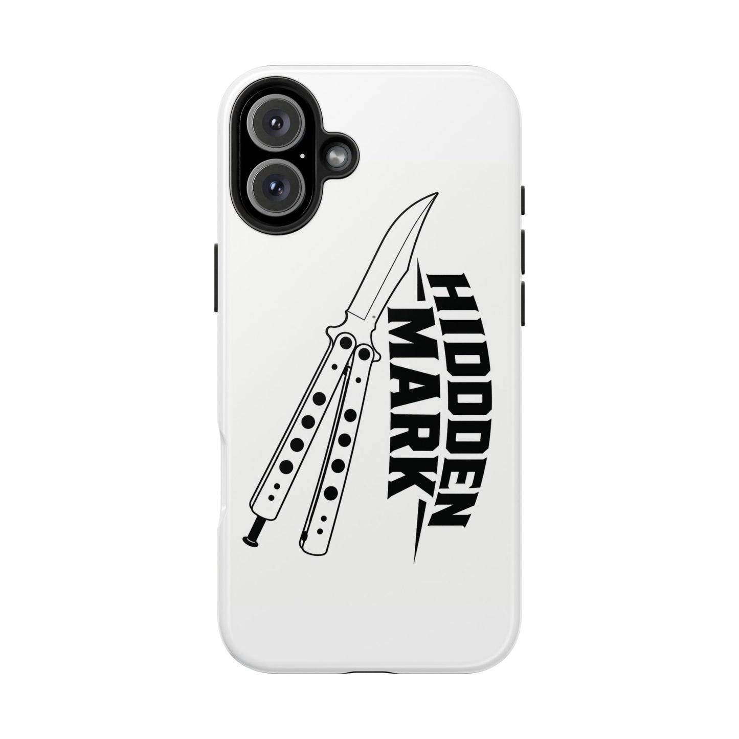Hidden Mark Butterfly Knife Phone Case