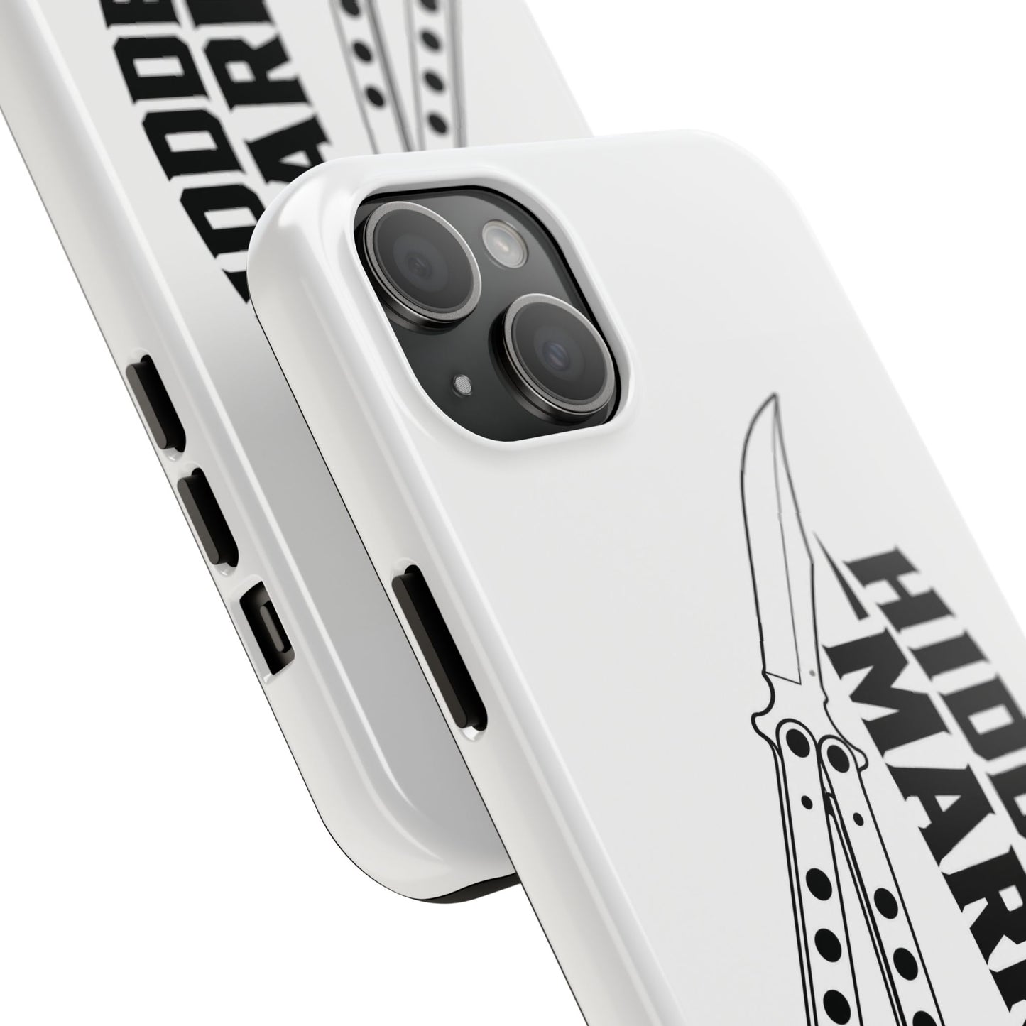 Hidden Mark Butterfly Knife Phone Case