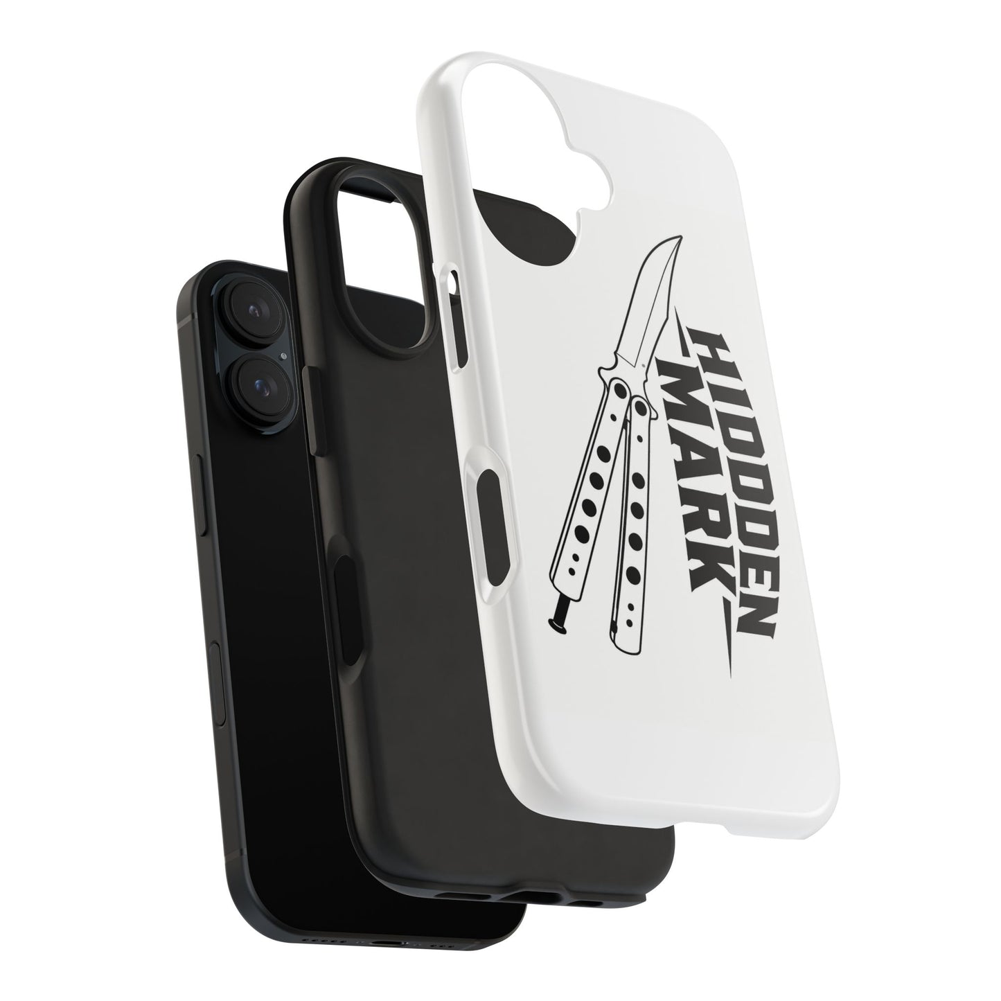 Hidden Mark Butterfly Knife Phone Case