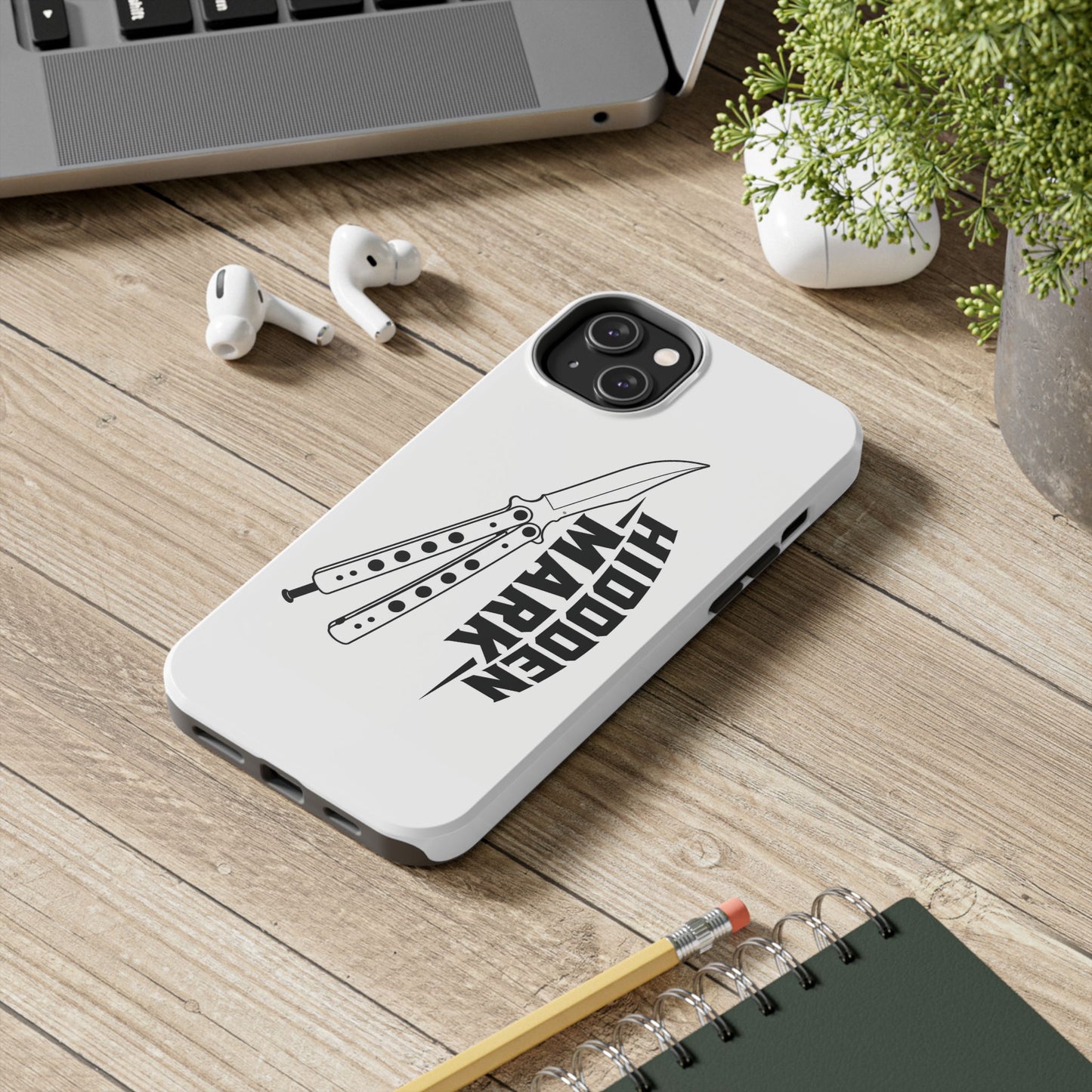Hidden Mark Butterfly Knife Phone Case