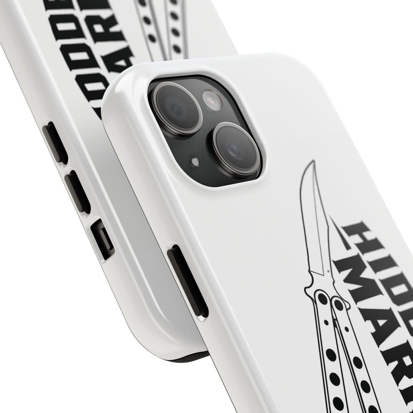 Hidden Mark Butterfly Knife Phone Case