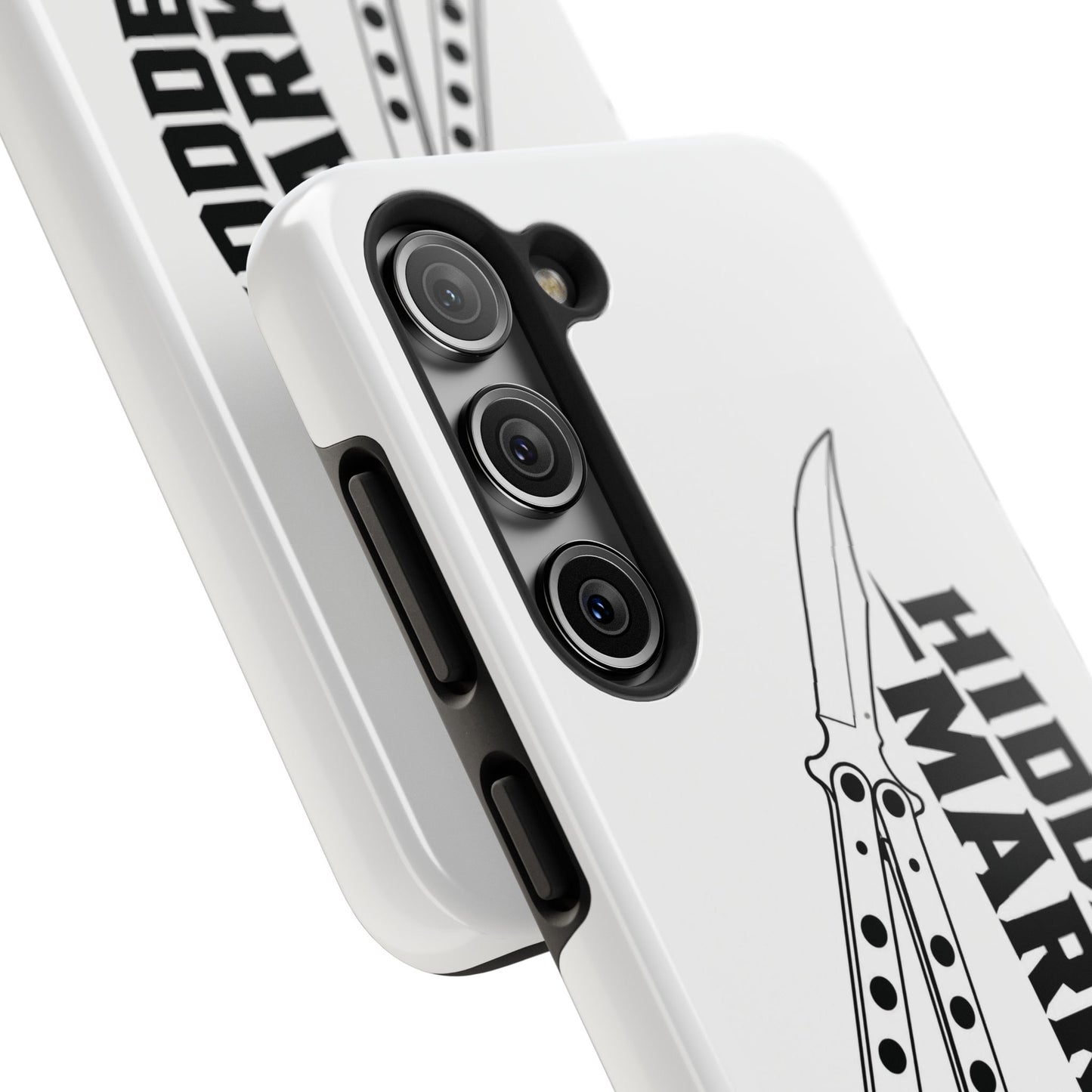 Hidden Mark Butterfly Knife Phone Case