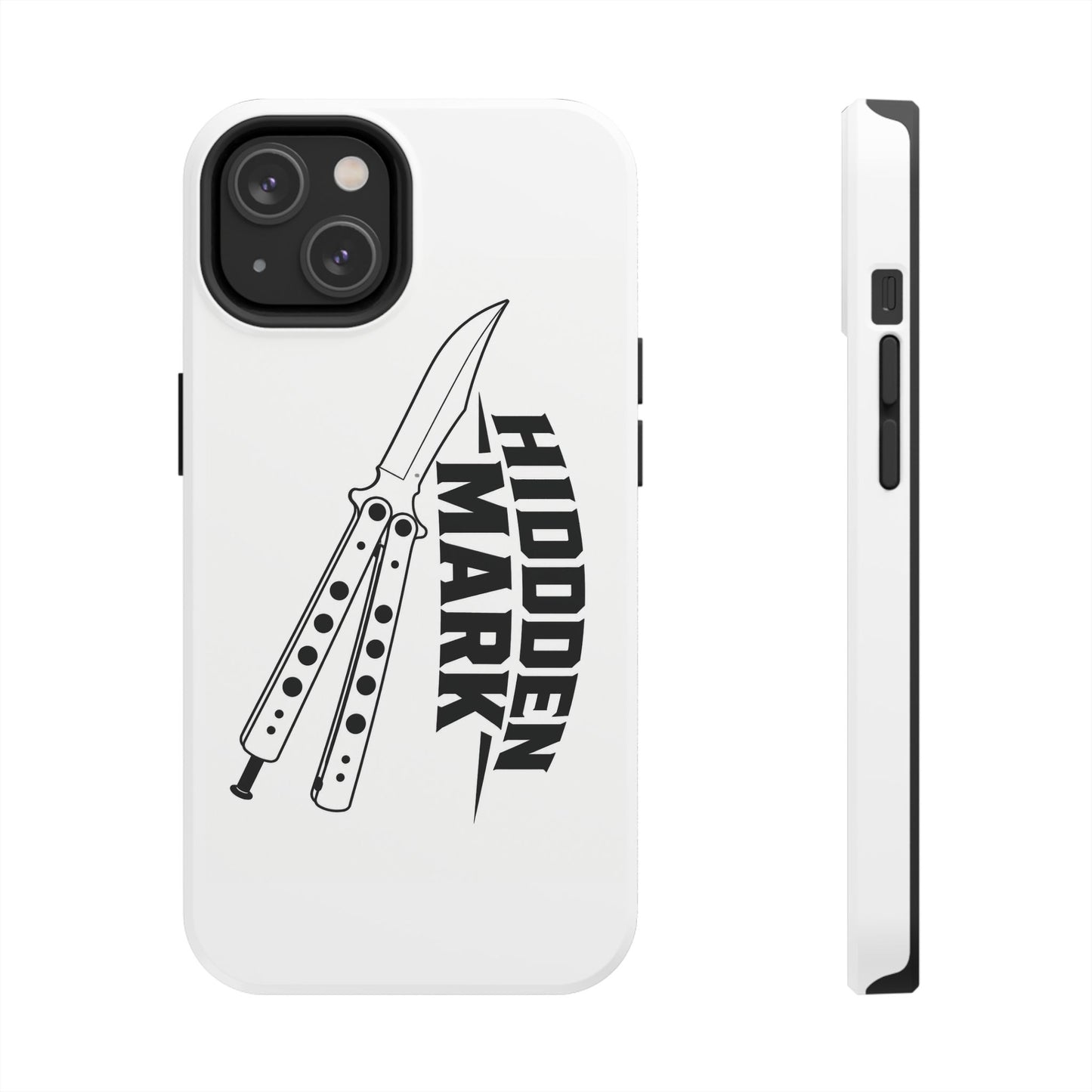 Hidden Mark Butterfly Knife Phone Case