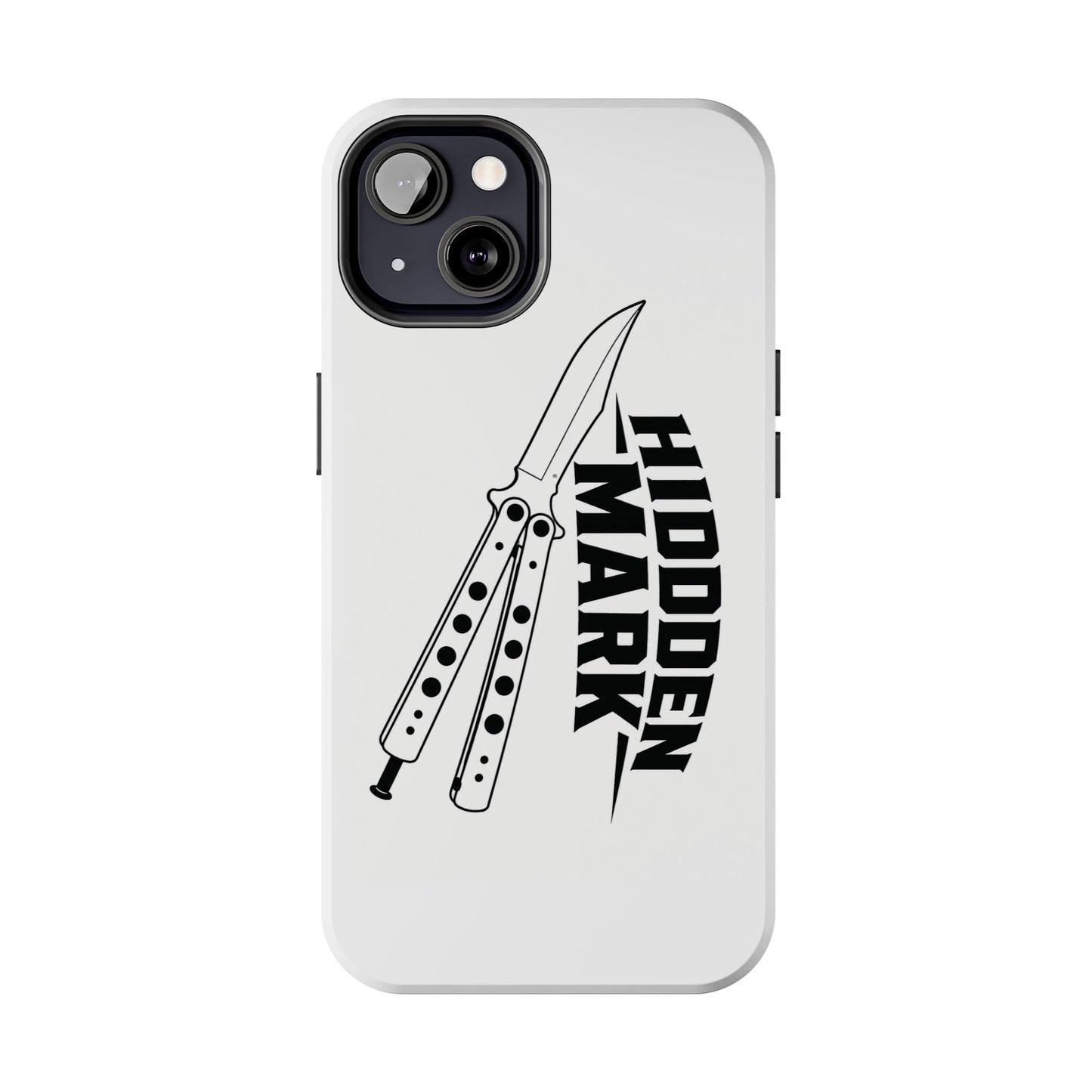 Hidden Mark Butterfly Knife Phone Case