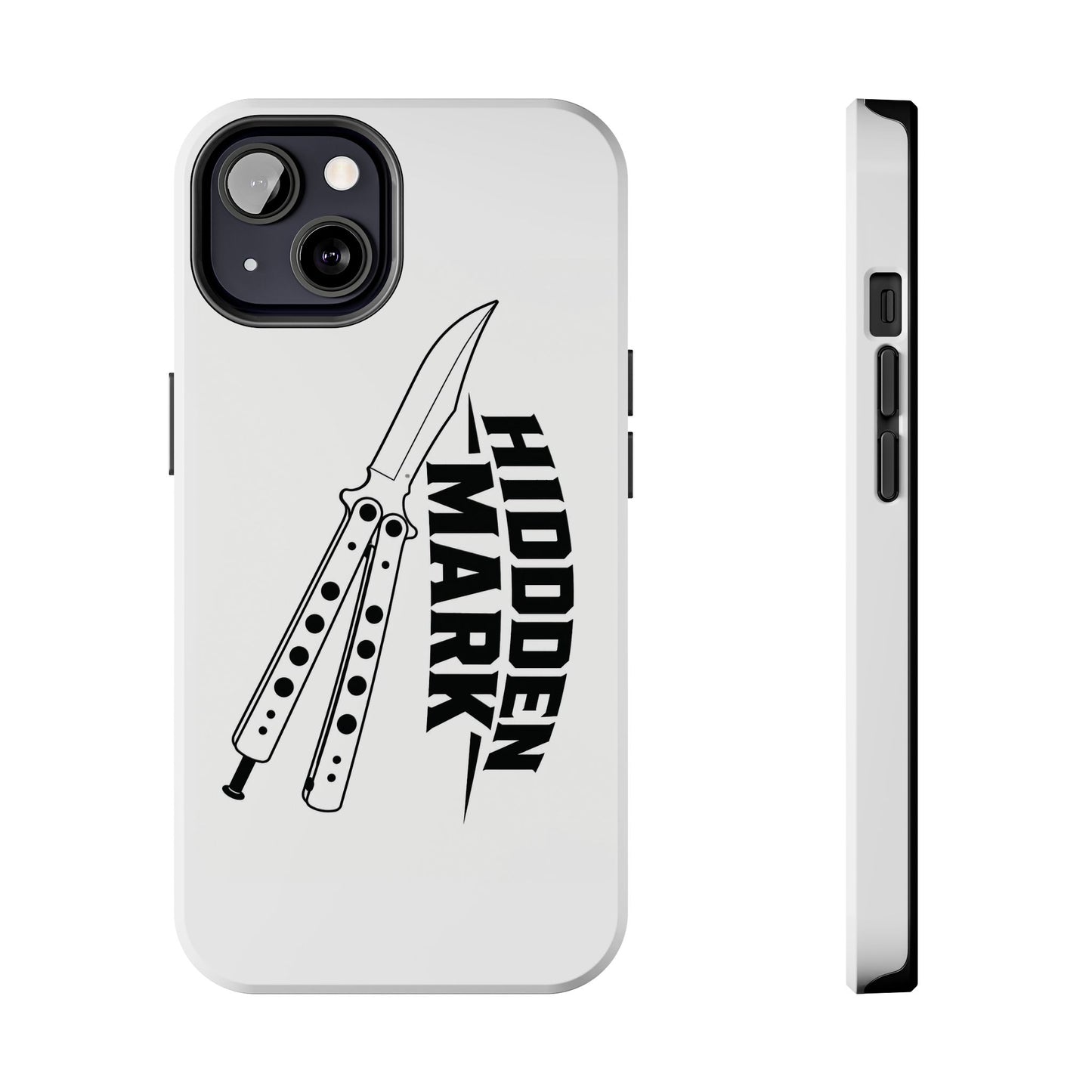 Hidden Mark Butterfly Knife Phone Case