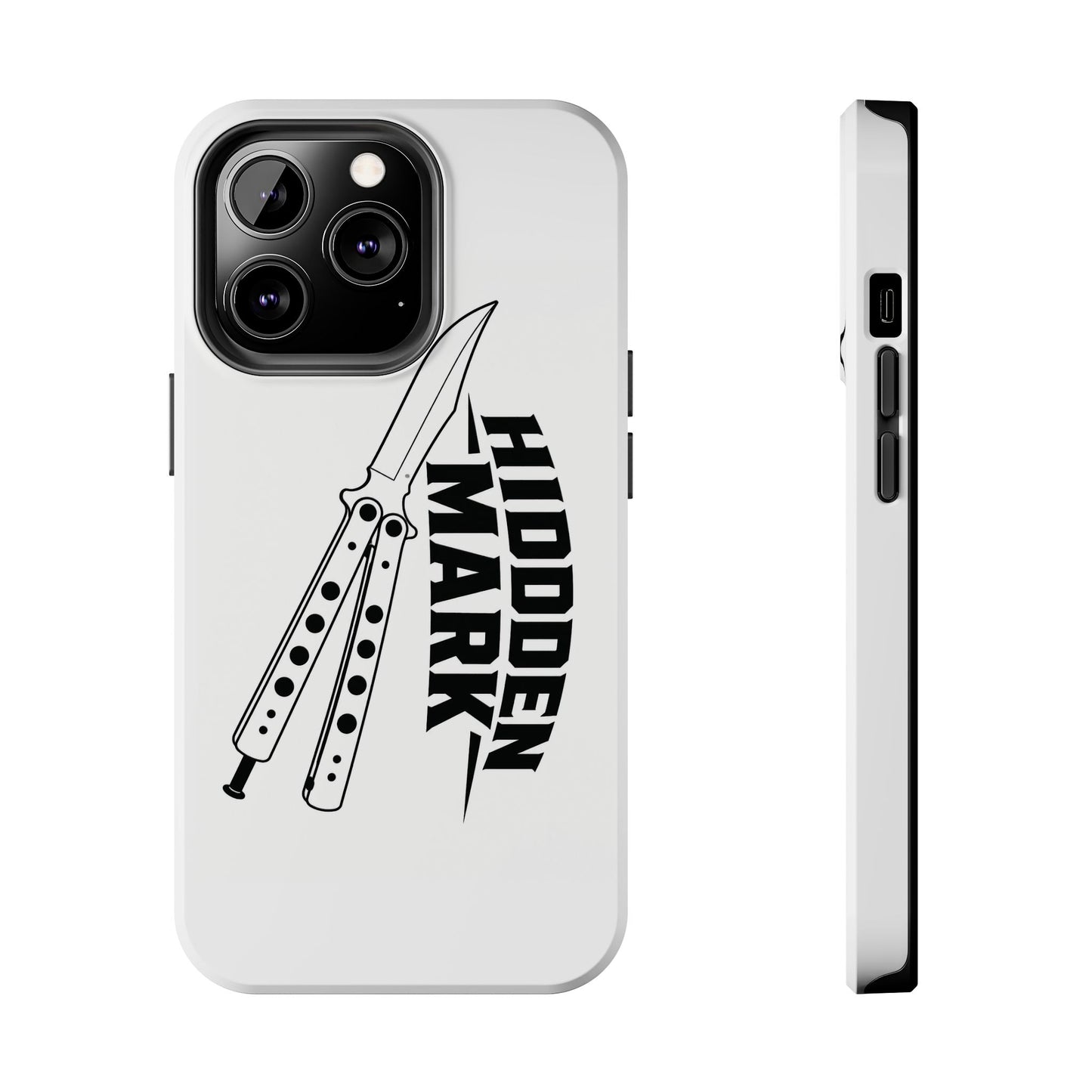 Hidden Mark Butterfly Knife Phone Case