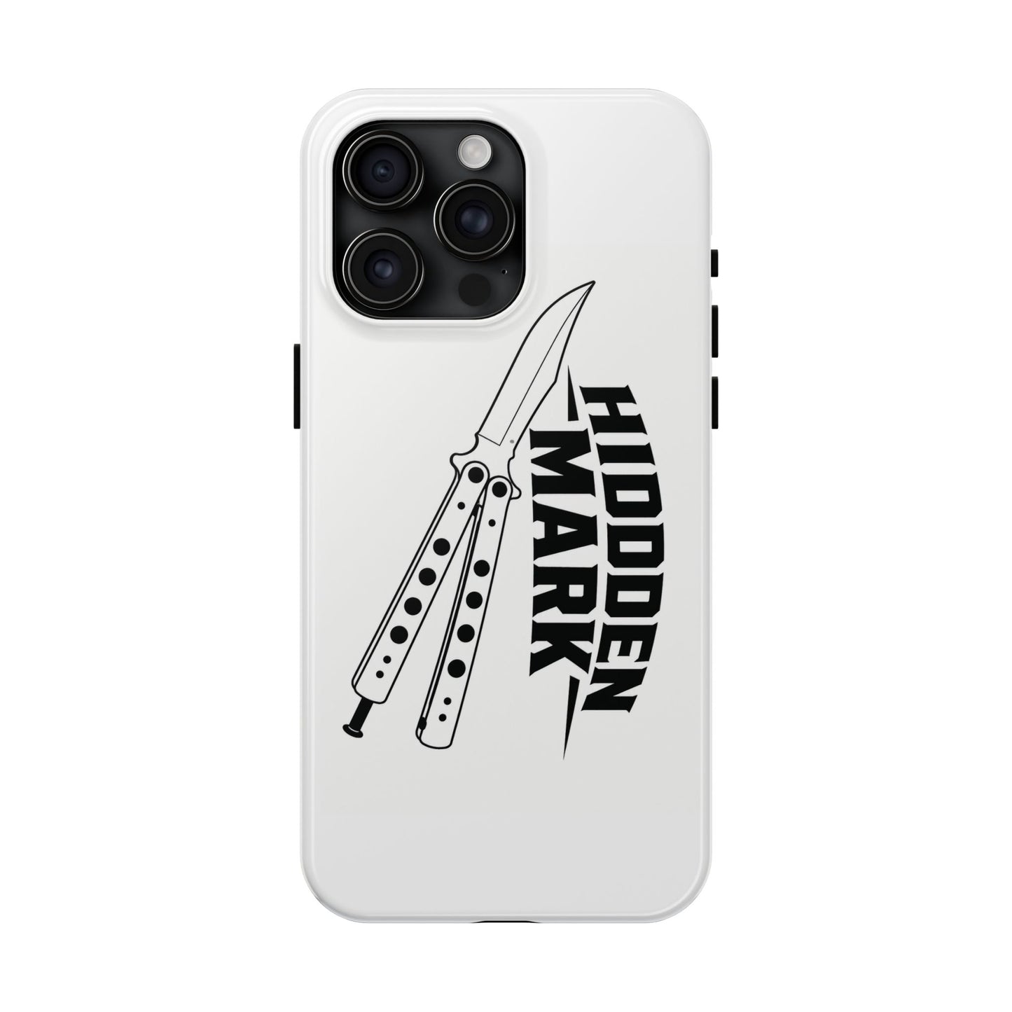 Hidden Mark Butterfly Knife Phone Case