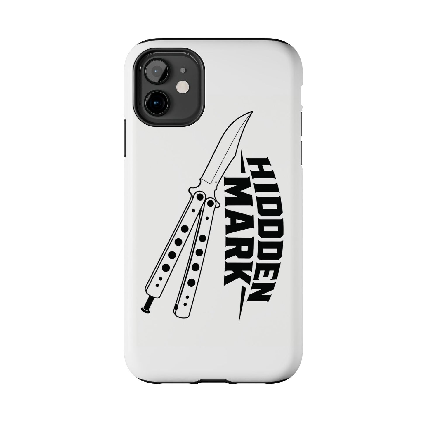 Hidden Mark Butterfly Knife Phone Case